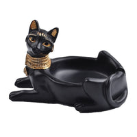 Cendrier Chat Égyptien Noir