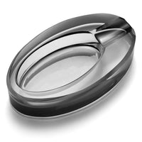 Cendrier cristal cigare ovale noir
