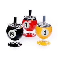 Cendrier poussoir boule billard