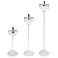 Cendrier sur Pied Poussoir Ajustable blanc