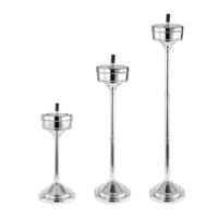 Cendrier sur Pied Poussoir Inox