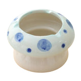 Cendrier champignon céramique bleu