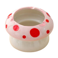 Cendrier champignon céramique rose