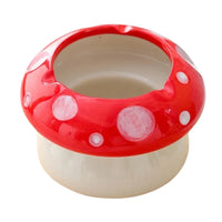 Cendrier champignon céramique rouge