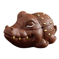 Cendrier crocodile marron