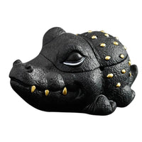 Cendrier crocodile noir