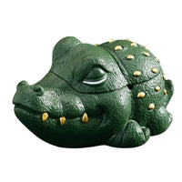 Cendrier crocodile vert