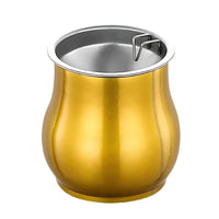 Cendrier design métal doré
