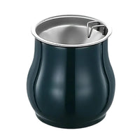 Cendrier design métal vert foncé