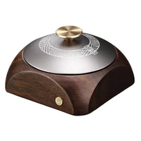 Cendrier en bois avec couvercle noir