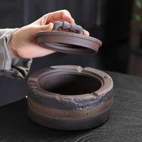 Cendrier Forge Antique et son couvercle