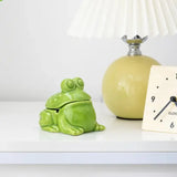 Cendrier grenouille en céramique décoratif