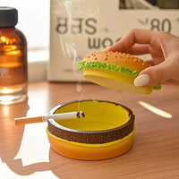 Cendrier hamburger et son couvercle