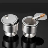 Cendrier inox élégance et une cigarette