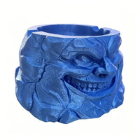 Cendrier maléfique bleu de coté