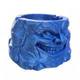 Cendrier maléfique bleu de coté