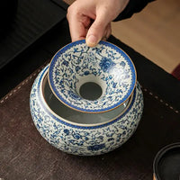 Cendrier marocain porcelaine avec son couvercle