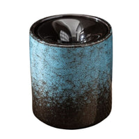 Stonebroo Cendrier Fermé, Cendrier En Acier Inox Avec Couvercle Anti odeur,  10,5 x 10,2 cm (H x Ø), Noir