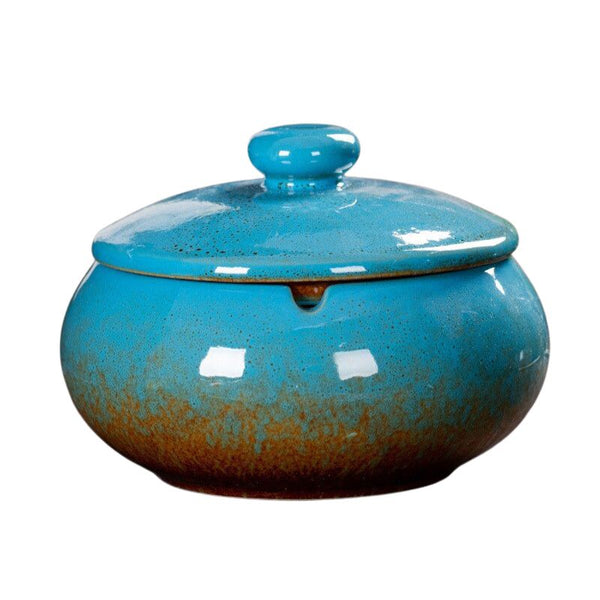 Cendrier marocain bleu brillant