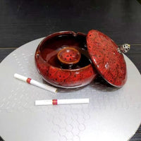 Cendrier marocain rouge extérieur cigarette