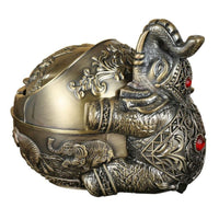 Cendrier original éléphant boule bronze