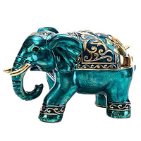 Cendrier original éléphant jade trompe baissée