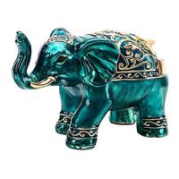 Cendrier original éléphant jade trompe levée