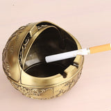 Cendrier original paon boule cigarette
