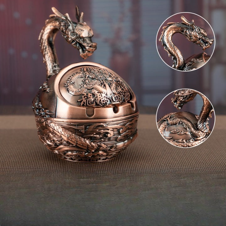 Cendrier Décoratif Dragon En Résine – Sculpture Détaillée – Plateau à Cendres Pratique – Pour Bureau Ou Maison - 7