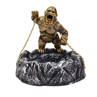 Cendrier Statue Gorille doré